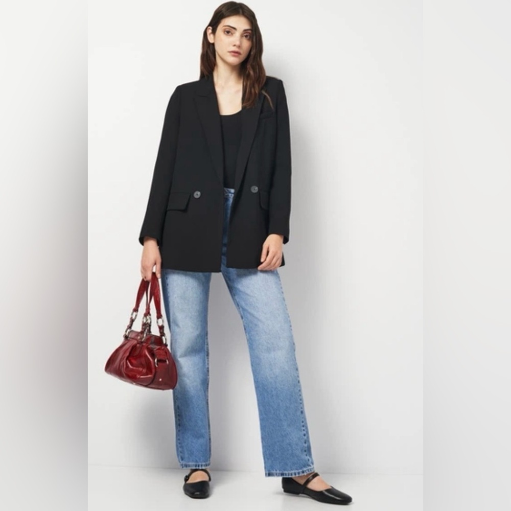 ZARA Blazer Relaxed Fit Lightweight In Black Size XS - Picture 4 of 16